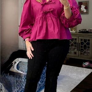 Chic Fuchsia Women's Blouse - Dress Up